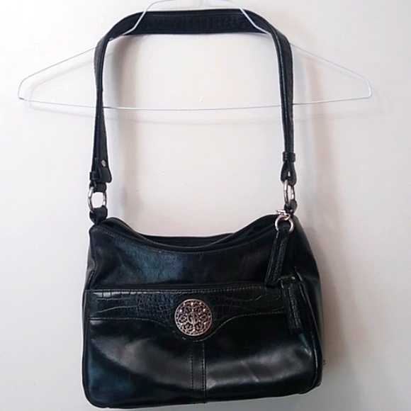 🎉HP🎉Giani Bernini Leather Black Shoulder Bag - Picture 14 of 16